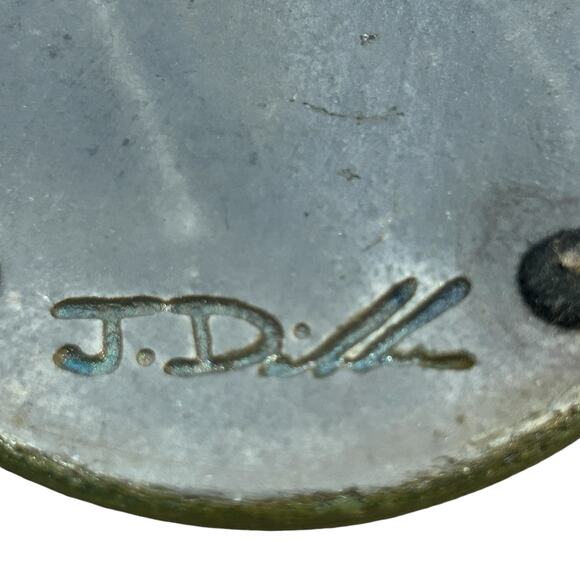 Raku Potteryworks Jeremy Diller Signed Set of 5 Coasters Lotus Moose Moon - Picture 8 of 12